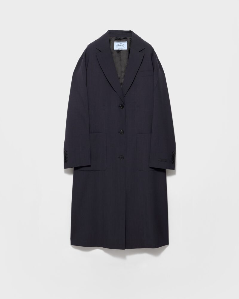 Single Breasted Light Wool Coat