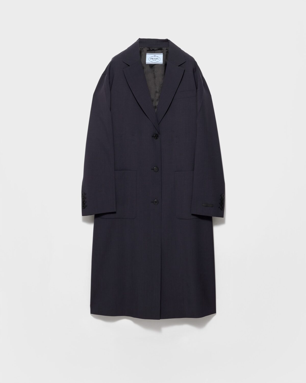 Single Breasted Light Wool Coat