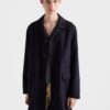 Single Breasted Wool And Silk Coat
