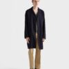 Single Breasted Wool And Silk Coat