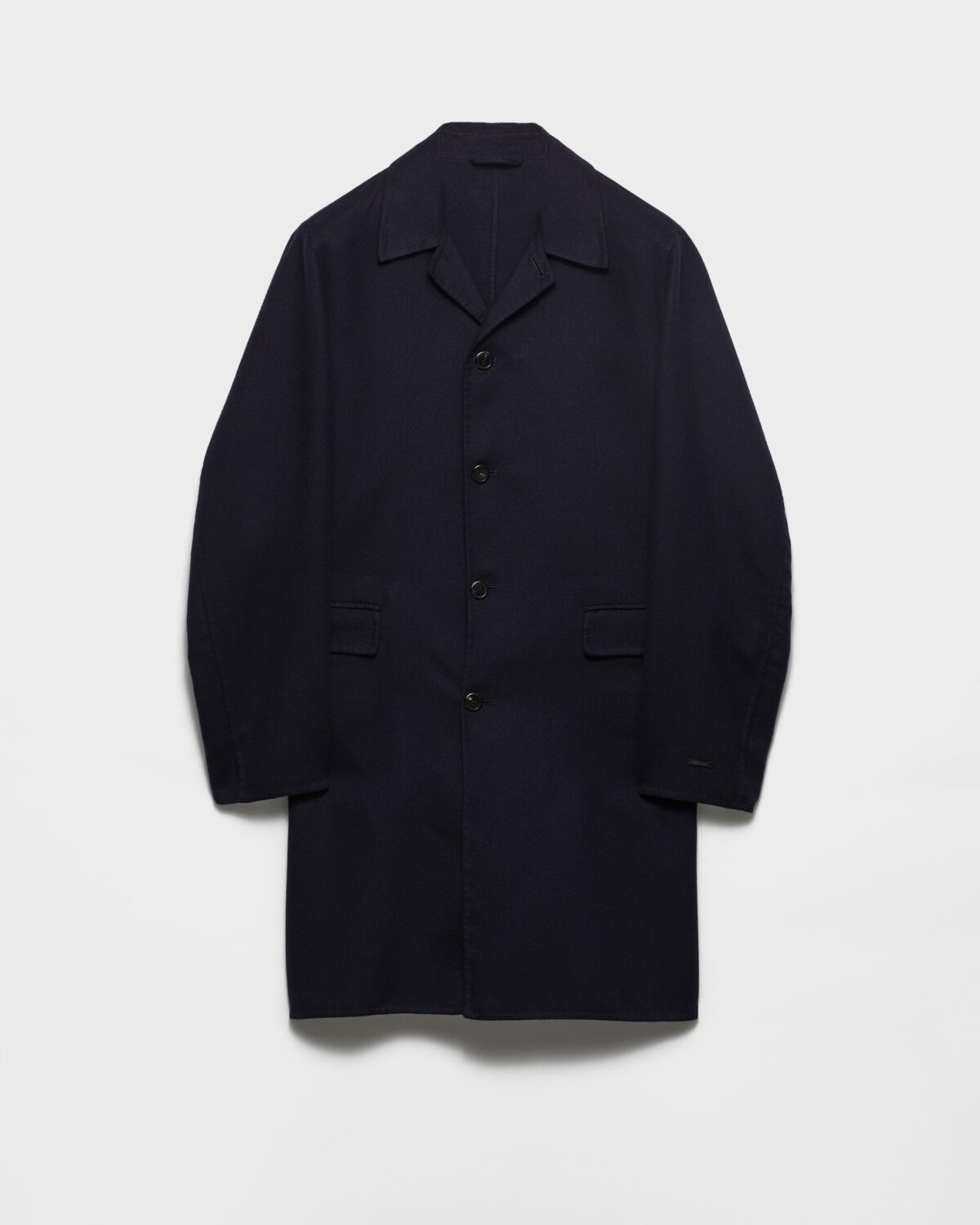 Single Breasted Wool And Silk Coat