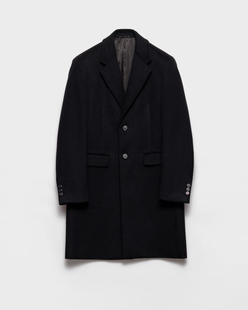 Single Breasted Wool Blend Coat