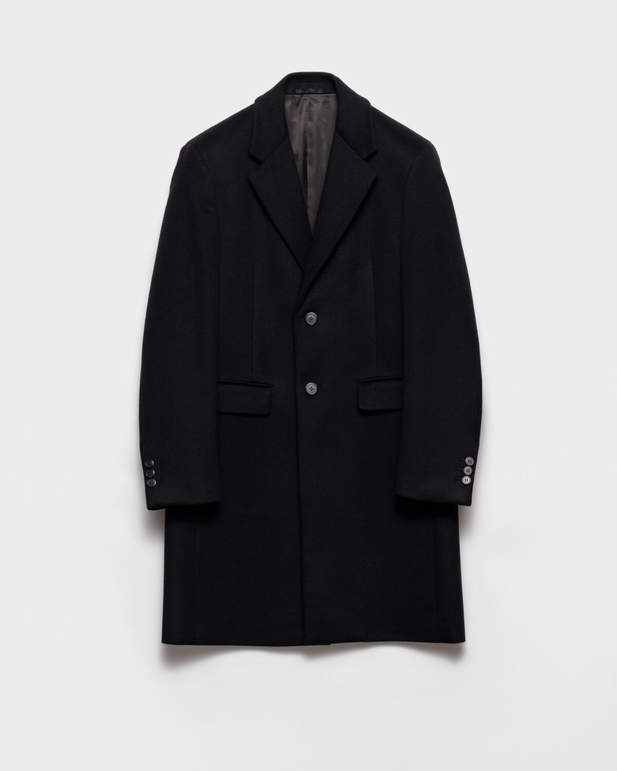 Single Breasted Wool Blend Coat