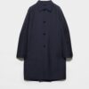 Single Breasted Wool Blend Coat