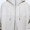 Small Intrecciato Leather Blouson Pearl Gray