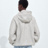 Small Intrecciato Leather Blouson Pearl Gray