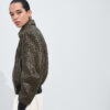 Small Intrecciato Leather Blouson Wader Green