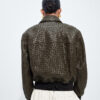 Small Intrecciato Leather Blouson Wader Green