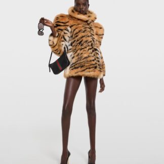 Smooth Long Shearling Coat