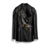 Soft Grainy Leather Trench