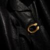 Soft Grainy Leather Trench