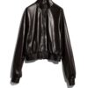 Soft Nappa Leather Bomber Jacket
