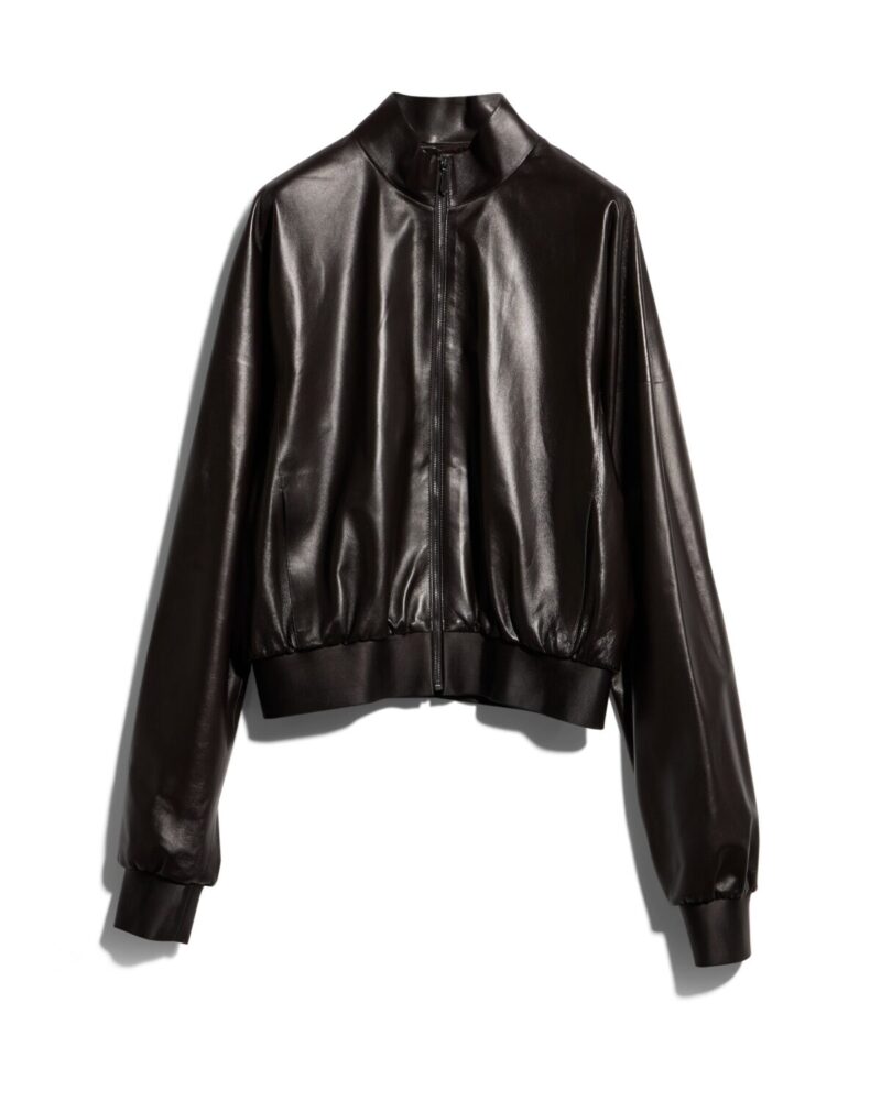 Soft Nappa Leather Bomber Jacket
