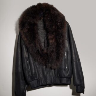 Soft Shearling Bomber Jacket