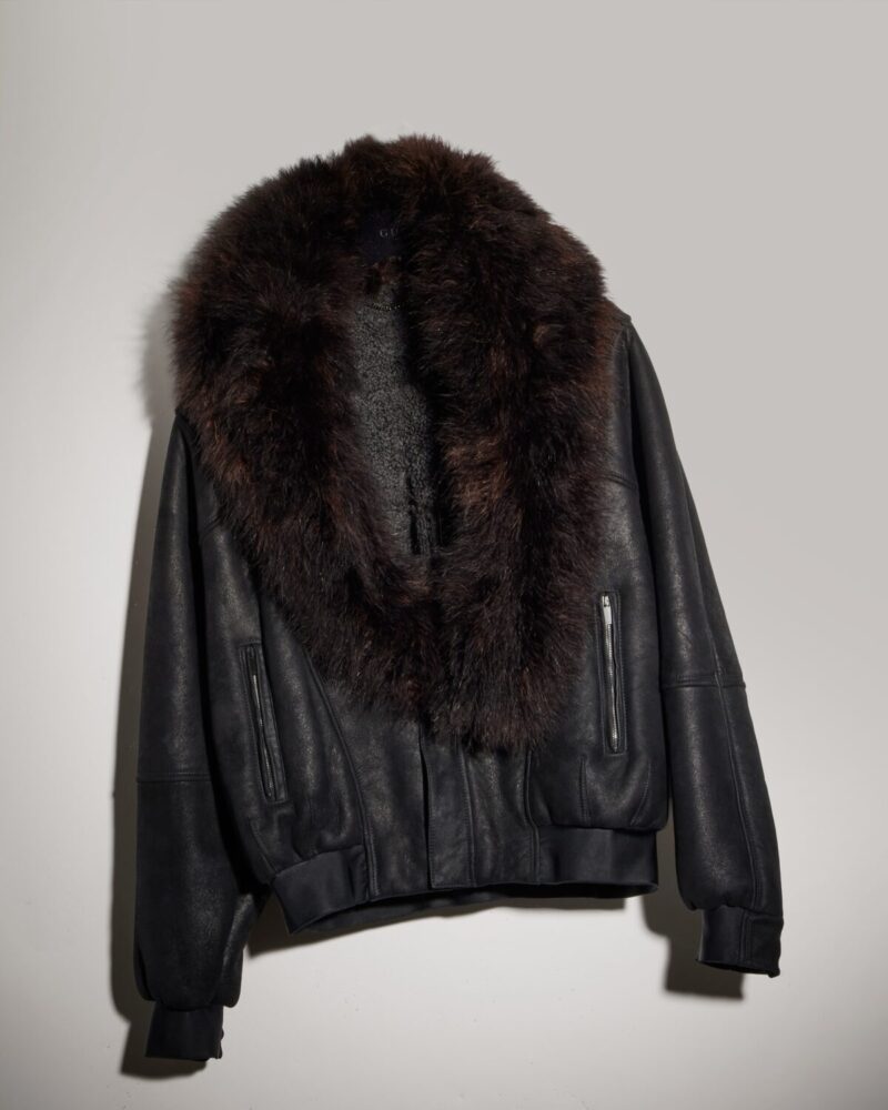 Soft Shearling Bomber Jacket