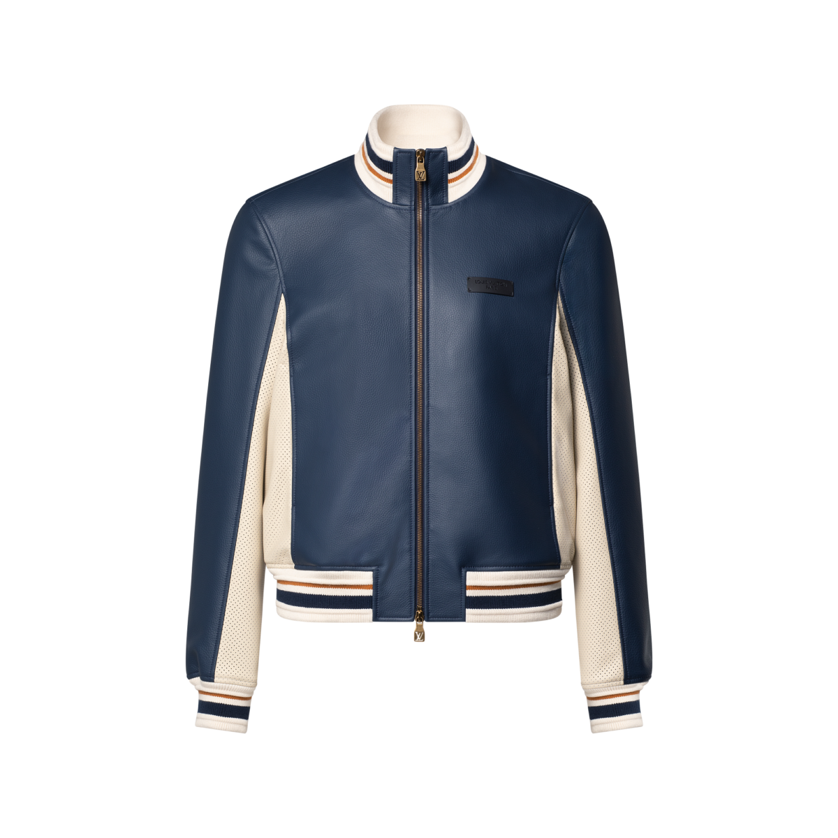 Sporty Leather Track Top