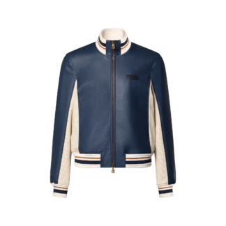 Sporty Leather Track Top