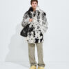 Spotted Curly Shearling Coat Himalaya