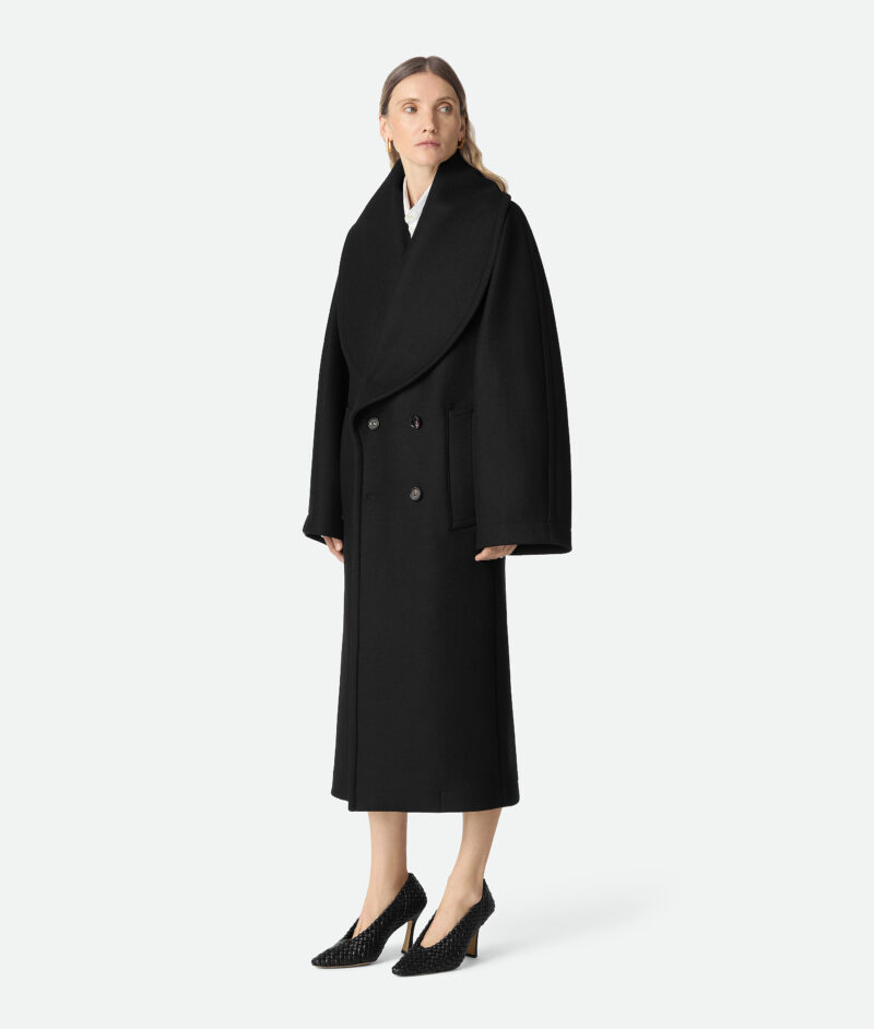 Stretch Wool Long Coat