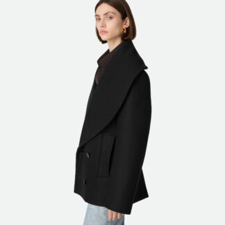 Stretch Wool Short Coat