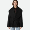 Stretch Wool Short Coat