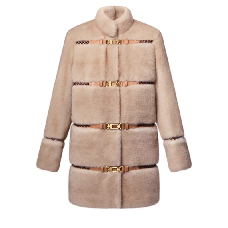Stripped Mink Coat