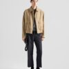 Suede And Cotton Bomber Jacket