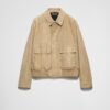 Suede And Cotton Bomber Jacket