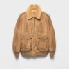 Suede And Shearling Bomber Jacket
