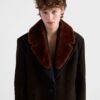 Suede And Shearling Caban Jacket