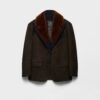 Suede And Shearling Caban Jacket