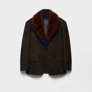 Suede And Shearling Caban Jacket