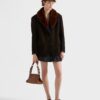 Suede And Shearling Caban Jacket