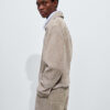 Suede Leather Jacket Gray Seal