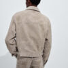 Suede Leather Jacket Gray Seal