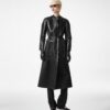 Supple Soft Nappa And Washed Duchesse Biker Coat