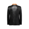 Tailored Leather Jacket With Contrasting Collar