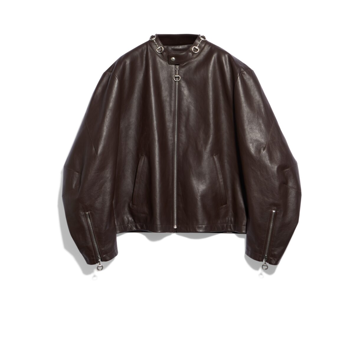 Treated Bull Leather Jacket