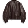 Treated Bull Leather Jacket