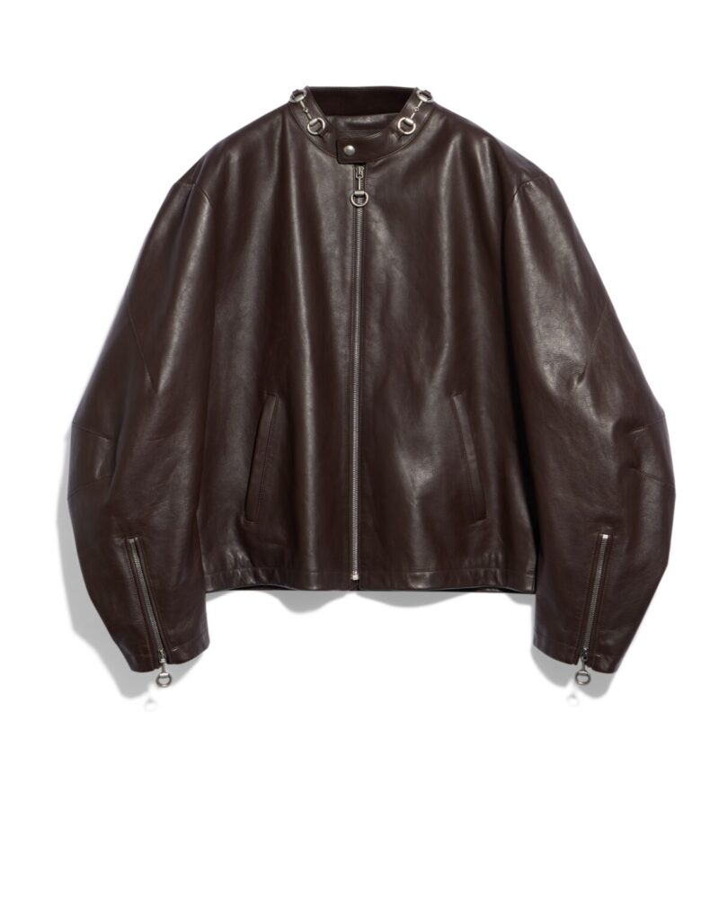 Treated Bull Leather Jacket