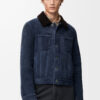 Trucker jacket in shearling Blue