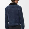 Trucker jacket in shearling Blue