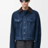 Trucker Jacket In Suede Goat Skin