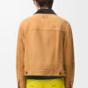 Trucker Jacket In Suede Goat Skin