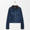 Trucker Jacket In Suede Goat Skin