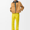 Trucker Jacket In Suede Goat Skin
