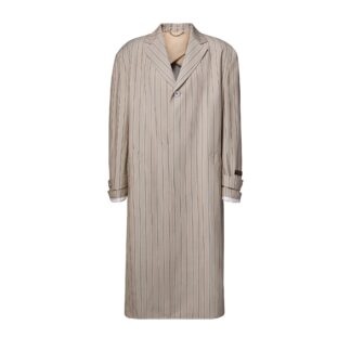 Striped Wool and Silk Coat reference view 1