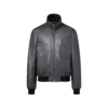 Vintage Effect Leather Track Top