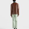 Vintage Look Leather Blouson Jacket