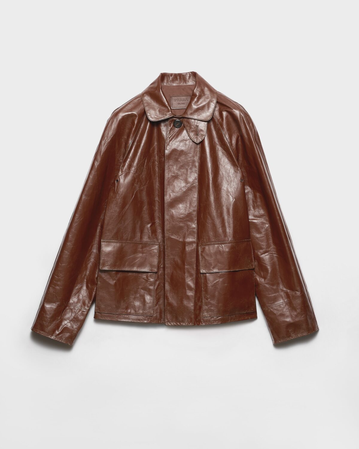 Vintage Look Leather Blouson Jacket